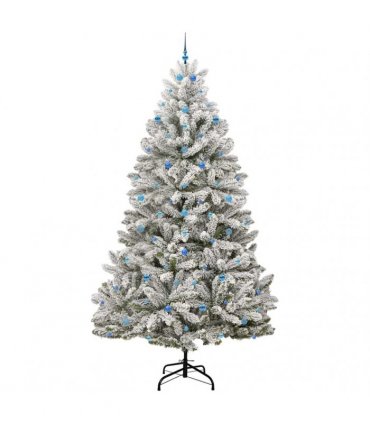 vidaXL Artificial Hinged Christmas Tree 300 cm 300 LEDs Warm White PVC