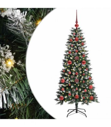 vidaXL Artificial Christmas Tree Green 120 cm PVC and Plastic