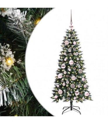 vidaXL Artificial Christmas Tree Green 120 cm PVC and Plastic