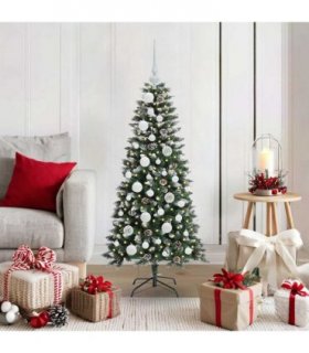 vidaXL Artificial Christmas Tree Green 120 cm PVC and Plastic