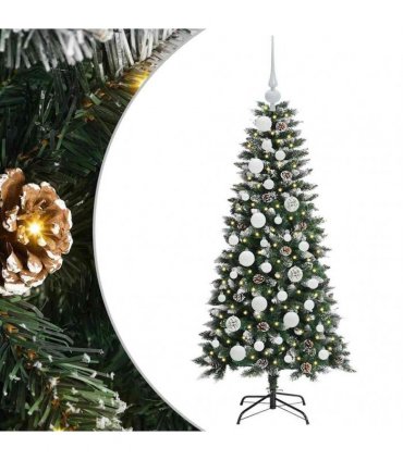 vidaXL Artificial Christmas Tree Green 120 cm PVC and Plastic