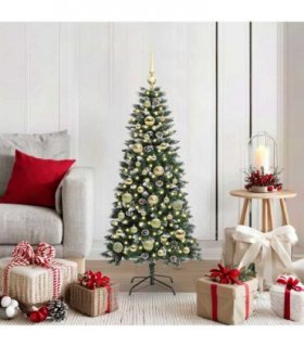 vidaXL Artificial Christmas Tree Green 120 cm PVC and Plastic