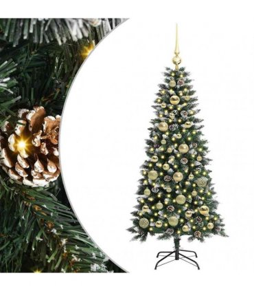 vidaXL Artificial Christmas Tree Green 120 cm PVC and Plastic