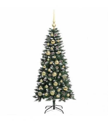 vidaXL Artificial Christmas Tree Green 120 cm PVC and Plastic