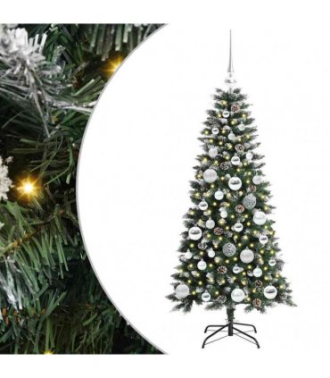 vidaXL Artificial Christmas Tree Green 120 cm PVC and Plastic