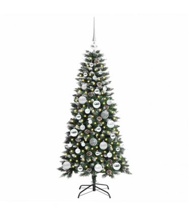 vidaXL Artificial Christmas Tree Green 120 cm PVC and Plastic