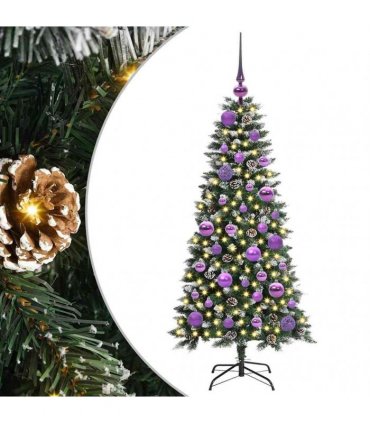 vidaXL Artificial Christmas Tree Green 120 cm PVC and Plastic