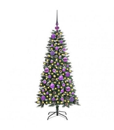 vidaXL Artificial Christmas Tree Green 120 cm PVC and Plastic