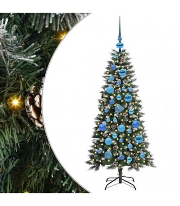 vidaXL Artificial Christmas Tree Green 120 cm PVC and Plastic