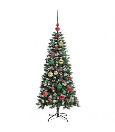vidaXL Artificial Christmas Tree Green 120 cm PVC and Plastic