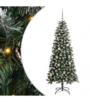 vidaXL Artificial Christmas Tree Green 150 cm PVC and Plastic
