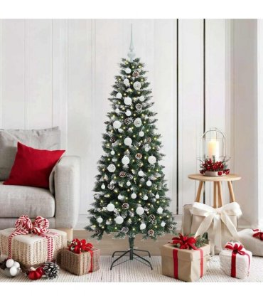 vidaXL Artificial Christmas Tree Green 150 cm PVC and Plastic
