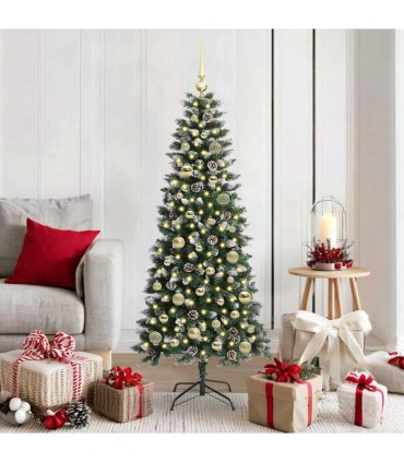 vidaXL Artificial Christmas Tree Green 150 cm PVC and Plastic