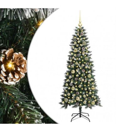 vidaXL Artificial Christmas Tree Green 150 cm PVC and Plastic