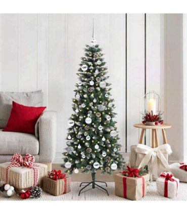 vidaXL Artificial Christmas Tree Green 150 cm PVC and Plastic