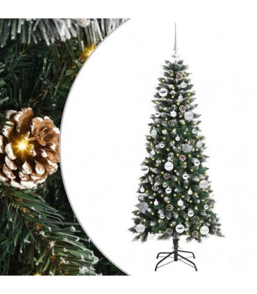 vidaXL Artificial Christmas Tree Green 150 cm PVC and Plastic