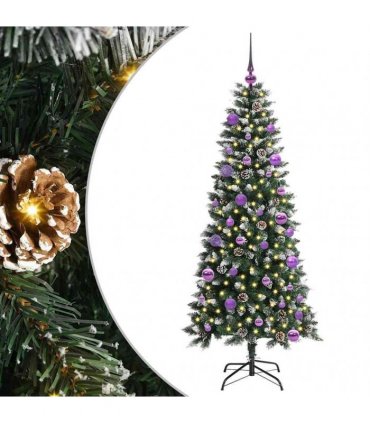 vidaXL Artificial Christmas Tree Green 150 cm PVC and Plastic