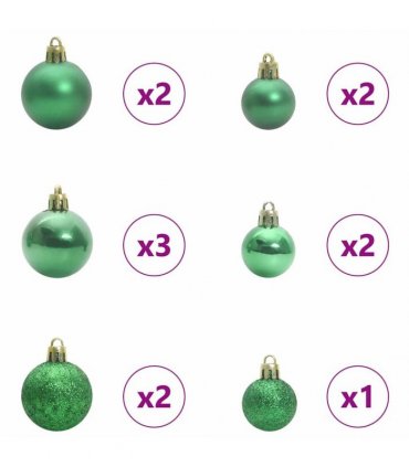 vidaXL Artificial Christmas Tree Green 150 cm PVC and Plastic