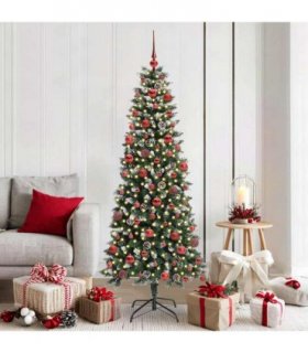 vidaXL Artificial Christmas Tree Green 180 cm PVC and Plastic