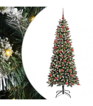 vidaXL Artificial Christmas Tree Green 180 cm PVC and Plastic