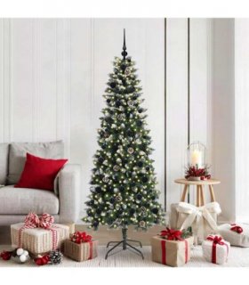 vidaXL Artificial Christmas Tree Green 180 cm PVC and Plastic
