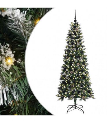vidaXL Artificial Christmas Tree Green 180 cm PVC and Plastic