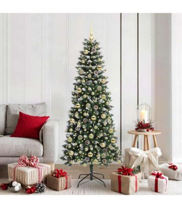 vidaXL Artificial Christmas Tree Green 180 cm PVC and Plastic