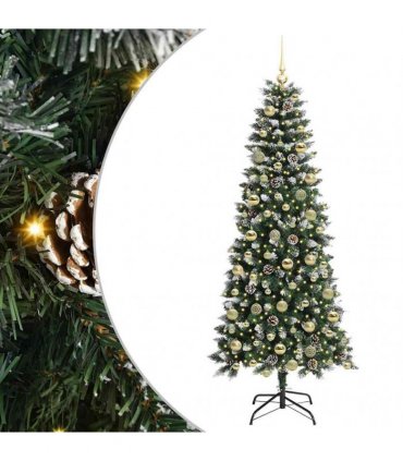 vidaXL Artificial Christmas Tree Green 180 cm PVC and Plastic