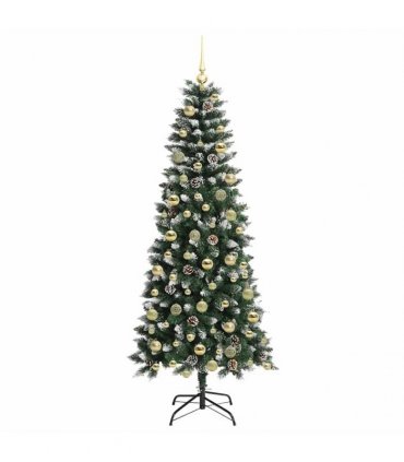 vidaXL Artificial Christmas Tree Green 180 cm PVC and Plastic