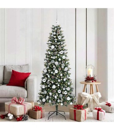 vidaXL Artificial Christmas Tree Green 180 cm PVC and Plastic