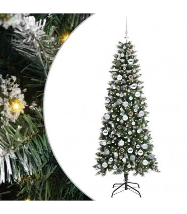 vidaXL Artificial Christmas Tree Green 180 cm PVC and Plastic