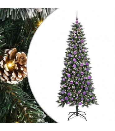 vidaXL Artificial Christmas Tree Green 180 cm PVC and Plastic