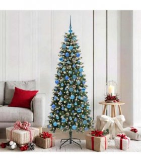 vidaXL Artificial Christmas Tree Green 180 cm PVC and Plastic