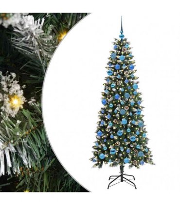 vidaXL Artificial Christmas Tree Green 180 cm PVC and Plastic