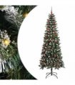 vidaXL Artificial Christmas Tree Green 210 cm PVC and Plastic