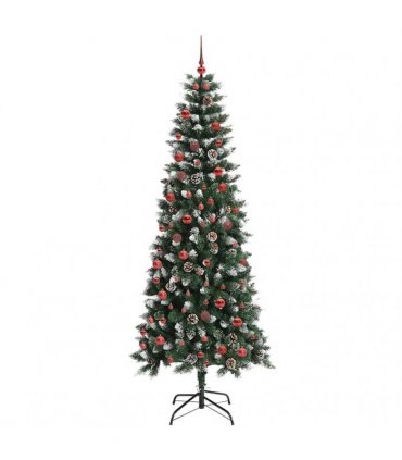 vidaXL Artificial Christmas Tree Green 210 cm PVC and Plastic