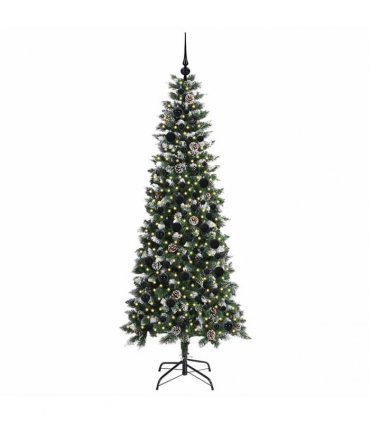 vidaXL Artificial Christmas Tree Green 210 cm PVC and Plastic
