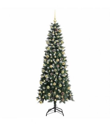 vidaXL Artificial Christmas Tree Green 210 cm PVC and Plastic