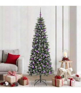 vidaXL Artificial Christmas Tree Green 210 cm PVC and Plastic