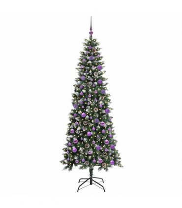 vidaXL Artificial Christmas Tree Green 210 cm PVC and Plastic