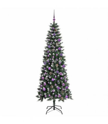 vidaXL Artificial Christmas Tree Green 210 cm PVC and Plastic