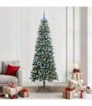 vidaXL Artificial Christmas Tree Green 210 cm PVC and Plastic