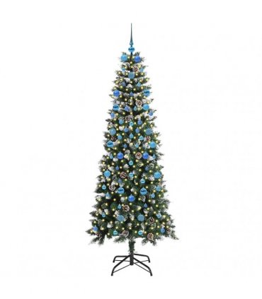 vidaXL Artificial Christmas Tree Green 210 cm PVC and Plastic