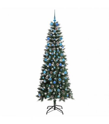 vidaXL Artificial Christmas Tree Green 210 cm PVC and Plastic