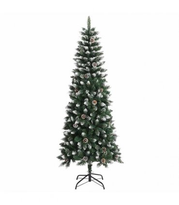 vidaXL Artificial Christmas Tree Green 210 cm PVC and Plastic