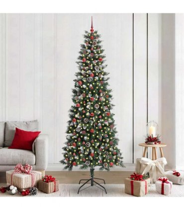 vidaXL Artificial Christmas Tree Green 240 cm PVC and Plastic