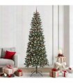vidaXL Artificial Christmas Tree Green 240 cm PVC and Plastic
