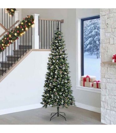vidaXL Artificial Christmas Tree Green 240 cm PVC and Plastic