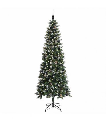 vidaXL Artificial Christmas Tree Green 240 cm PVC and Plastic