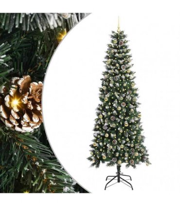 vidaXL Artificial Christmas Tree Green 240 cm PVC and Plastic
